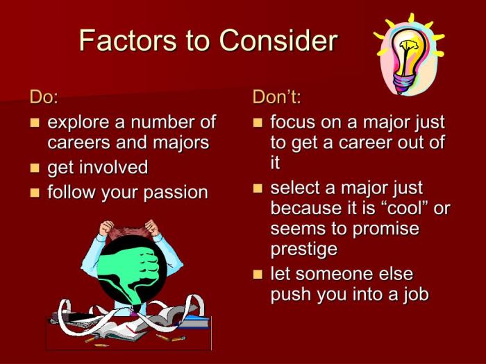 Career choosing factors consider ppt powerpoint presentation choices life affecting people major work do slideserve